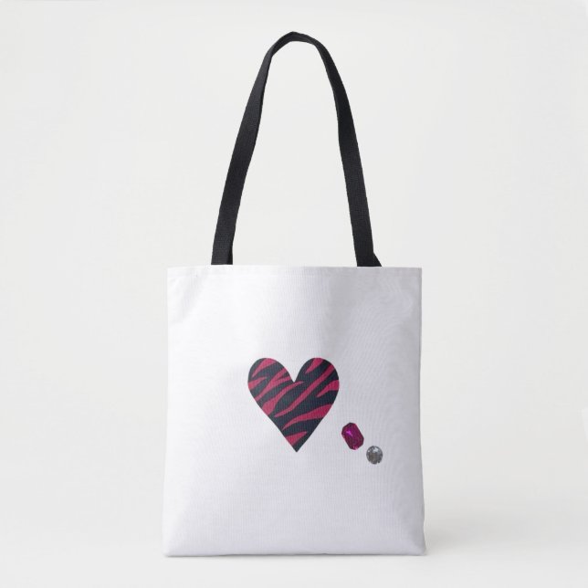 Zebra-heart Tasche (Vorderseite)