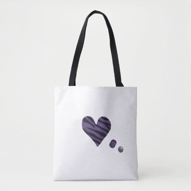 Zebra-heart Tasche (Vorderseite)