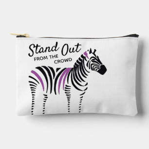 Zebra hebt sich von der Menge ab Zubehörtasche