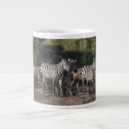 Zebra Herd personalize Name Serious Jumbo-Tasse