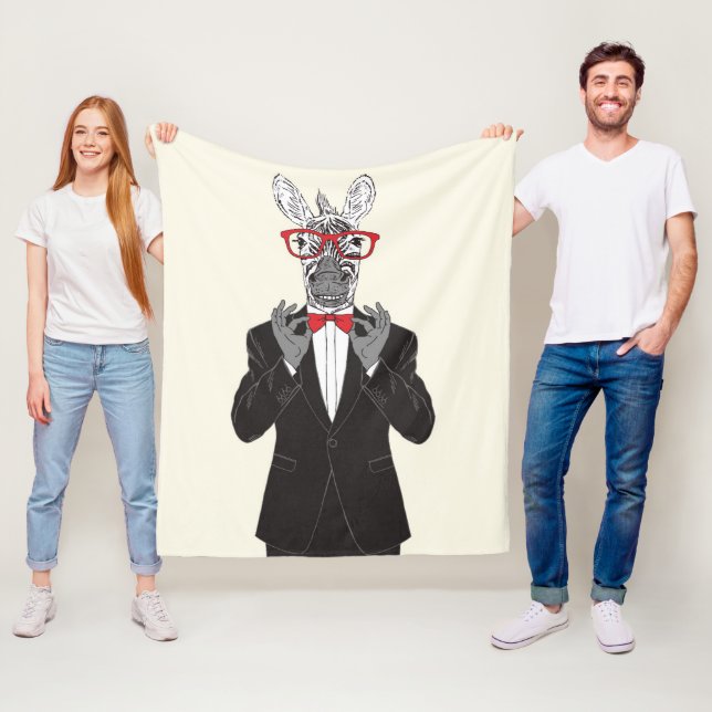 Zebra-Herr Fleecedecke (Beispiel)