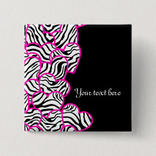 Zebra Herz Button