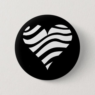 Zebra-Herz Button