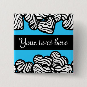 Zebra Herz Button