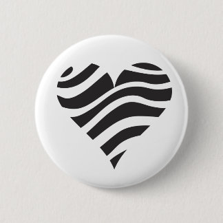 Zebra-Herz Button