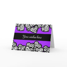 Zebra Herz Design Grußkarte