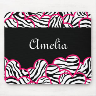 Zebra herz mousepad