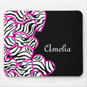 Zebra herz mousepad