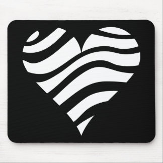 Zebra-Herz Mousepad