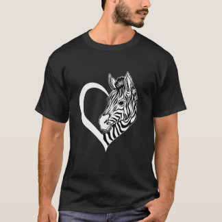 Zebra Herz - Safari Zebraliebhaber Tierpfleger T-Shirt