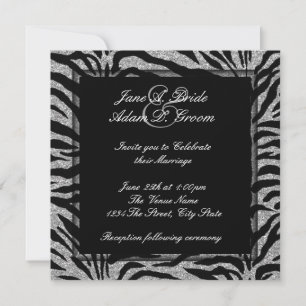 Zebra Hochzeit Einladung