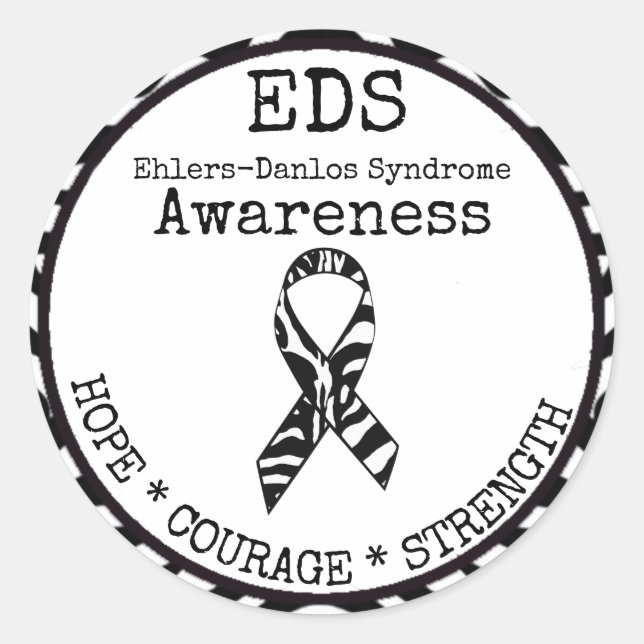 Zebra Hope & Strength EDS Sticker (Vorderseite)