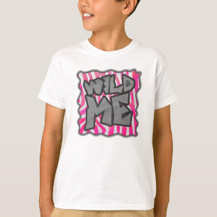 Zebra Hot Pink und Weiß Wild Me T-Shirt