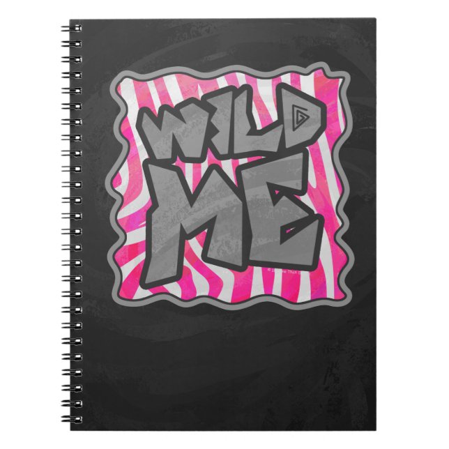 Zebra Hot Pink und White Wild Me Notizblock (Vorderseite)
