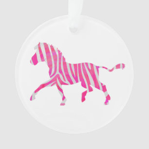 Zebra Hot rose et blanc Silhouette