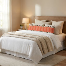Zebra Illusion - Coussin en terracotta abstrait mo
