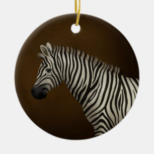 Zebra Illustration Exotic Wildlife Personalisiert Keramik Ornament