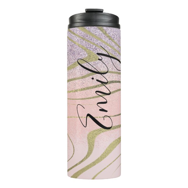 Zebra Imitats Gold Thermosbecher (Vorderseite)