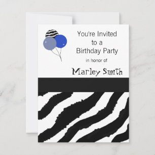 Zebra Imprimer Invitation Anniversaire