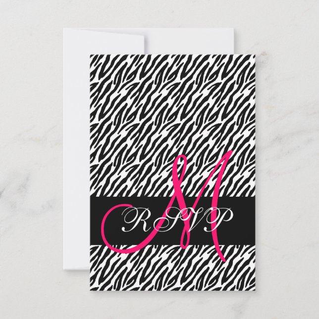 Zebra Imprimer mariage RSVP pour Invitations Carré (Devant)
