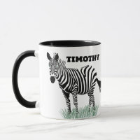 Zebra in der grasrealistischen Illustration