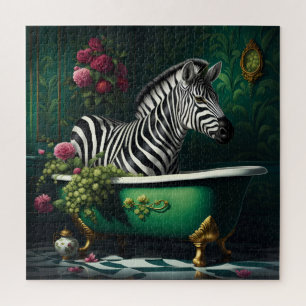 Zebra in einer Badewanne