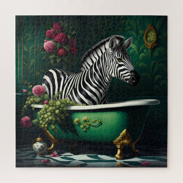 Zebra in einer Badewanne (Vertikal)