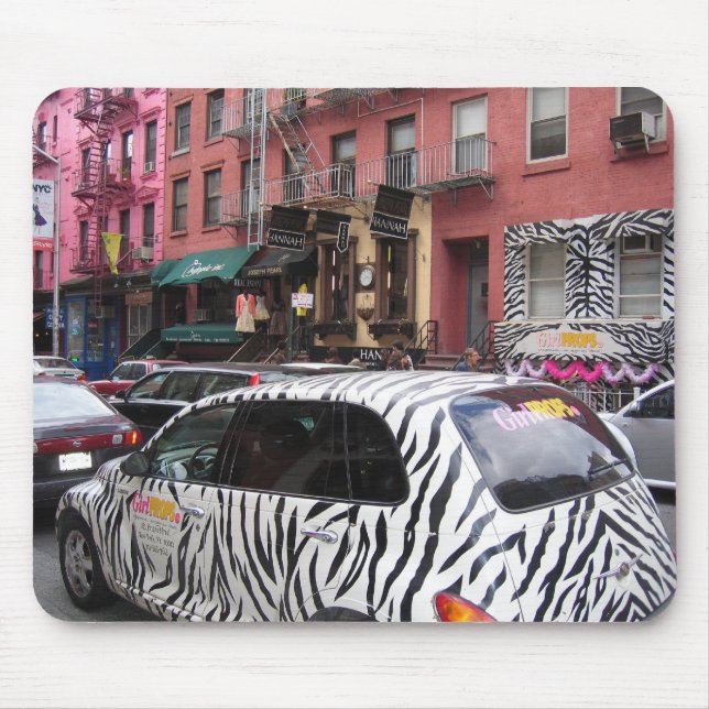 Zebra in Manhattan NYC mousepad Entwurf (Vorne)