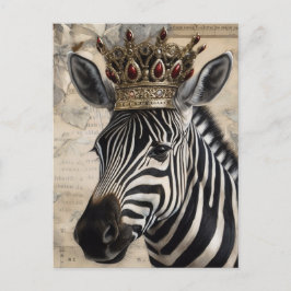Zebra in Ruby Postkarte