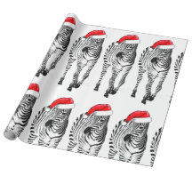 Zebra in Santa Verpackungspapier