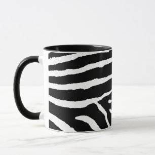 Zebra in Schwarz und Gold Tasse
