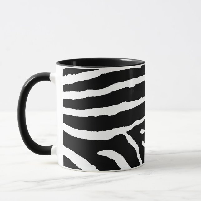 Zebra in Schwarz und Gold Tasse (Links)