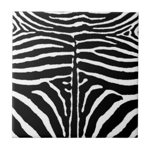 Zebra in Schwarz und Weiß Fliese