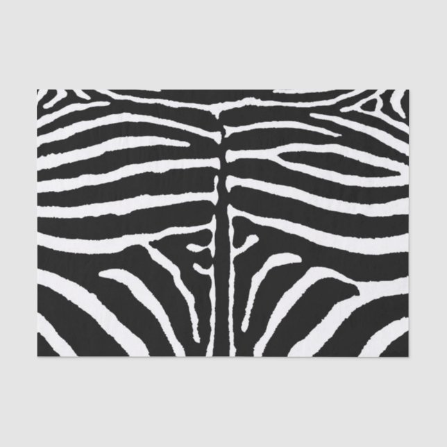 Zebra in Schwarz und Weiß Seidenpapier (Vorderseite)