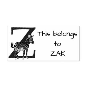 Zebra Initial Gummistempel