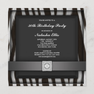 Zebra Jede Zahlenvorlage Party Einladung