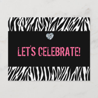 Zebra jedes Alter ausdrucken;Geburtstag Einladung