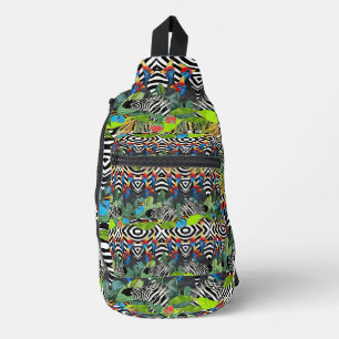 Zebra Kanga Crossbody Bag