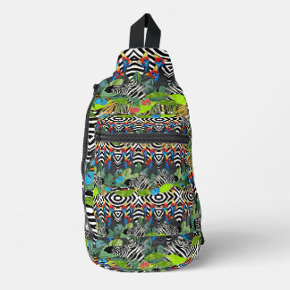 Zebra Kanga Crossbody Bag