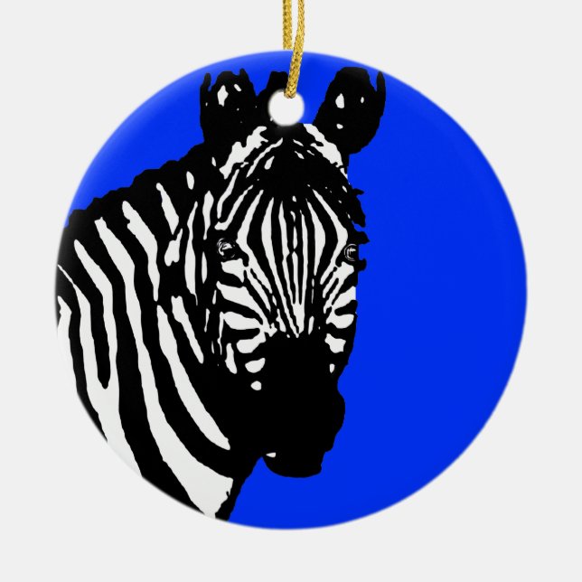 Zebra Keramik Ornament (Vorne)