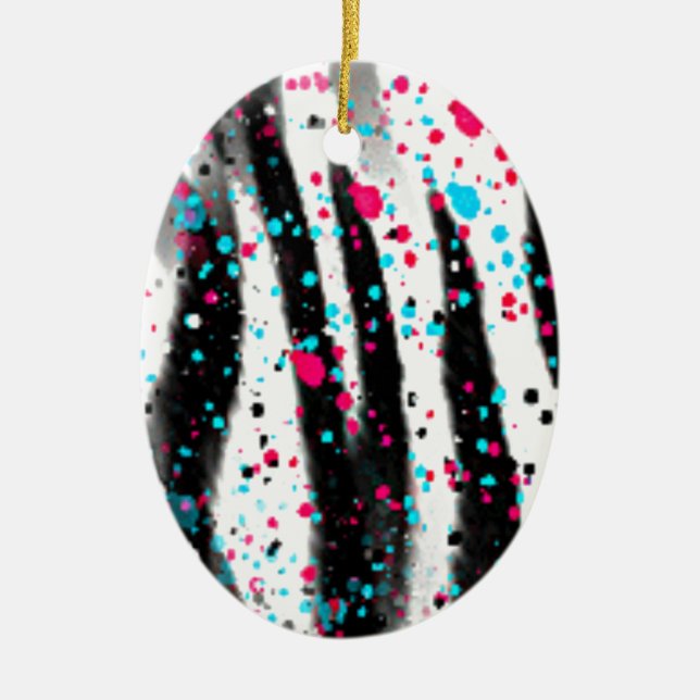 Zebra Keramik Ornament (Vorne)