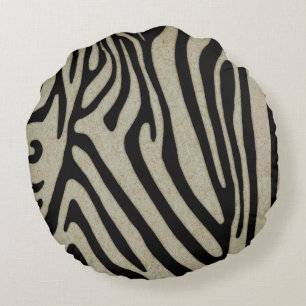 Zebra-Kissen durch Leslie Harlow Rundes Kissen