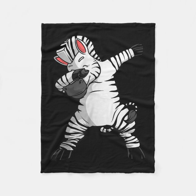 Zebra-Kostüm für Kinder Jungen Mädchen Zoo-Tierdru Fleecedecke (Vorderseite)