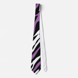 Zebra-Krawatte - lila Krawatte