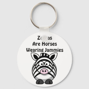 Zebra-Kunst Schlüsselanhänger
