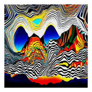 Zebra-Landschaft Poster