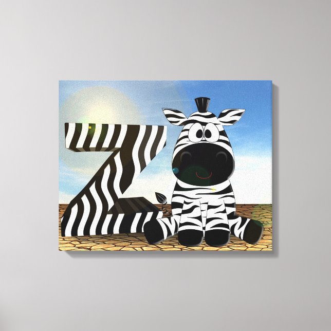 Zebra Leinwanddruck (Vorderseite)