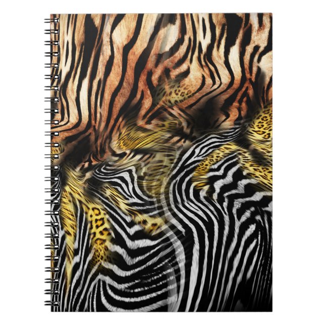 Zebra Leopard-Muster Notizblock (Vorderseite)