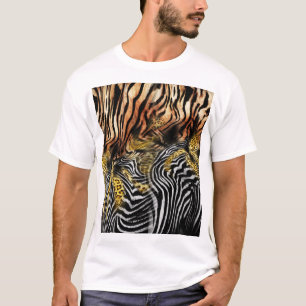 Zebra Leopard-Muster T-Shirt
