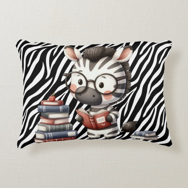 Zebra-Lesebücher. Dekokissen (Vorderseite)